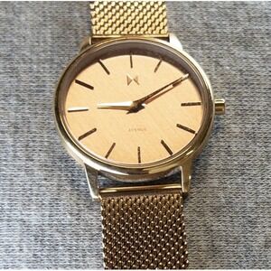 MVMT Women's Avenue Rose Gold Mesh Bracelet Watch 28mm New Battery